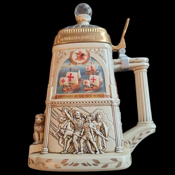 Anheuser-Busch Celebrating The Millennium Lidded Stein By Ceramarte - #01278 - Picture 5 of 8